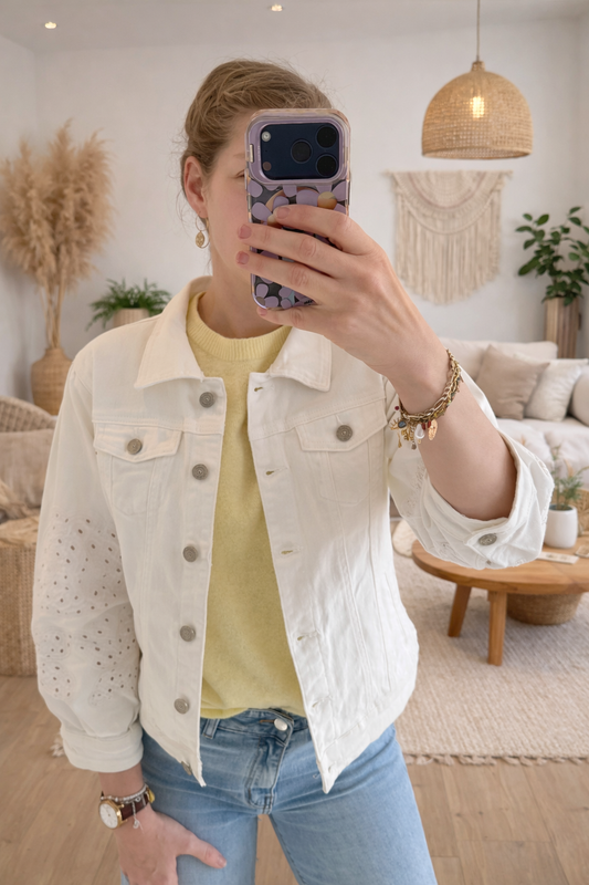 Veste en jeans blanche