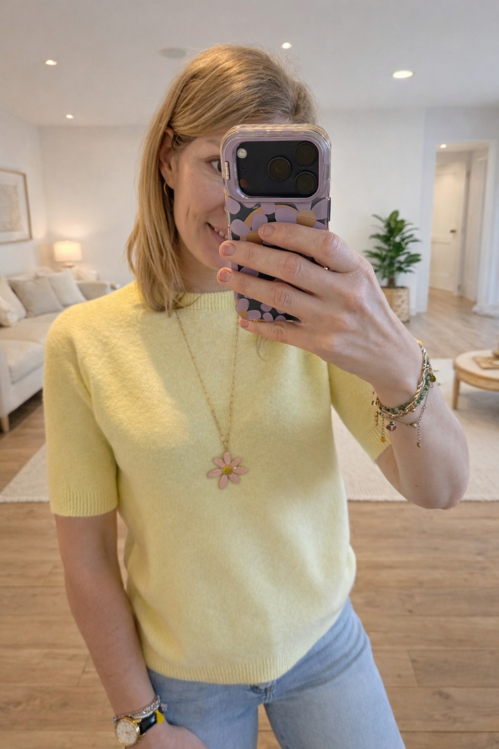 Pull manche court - Yellow