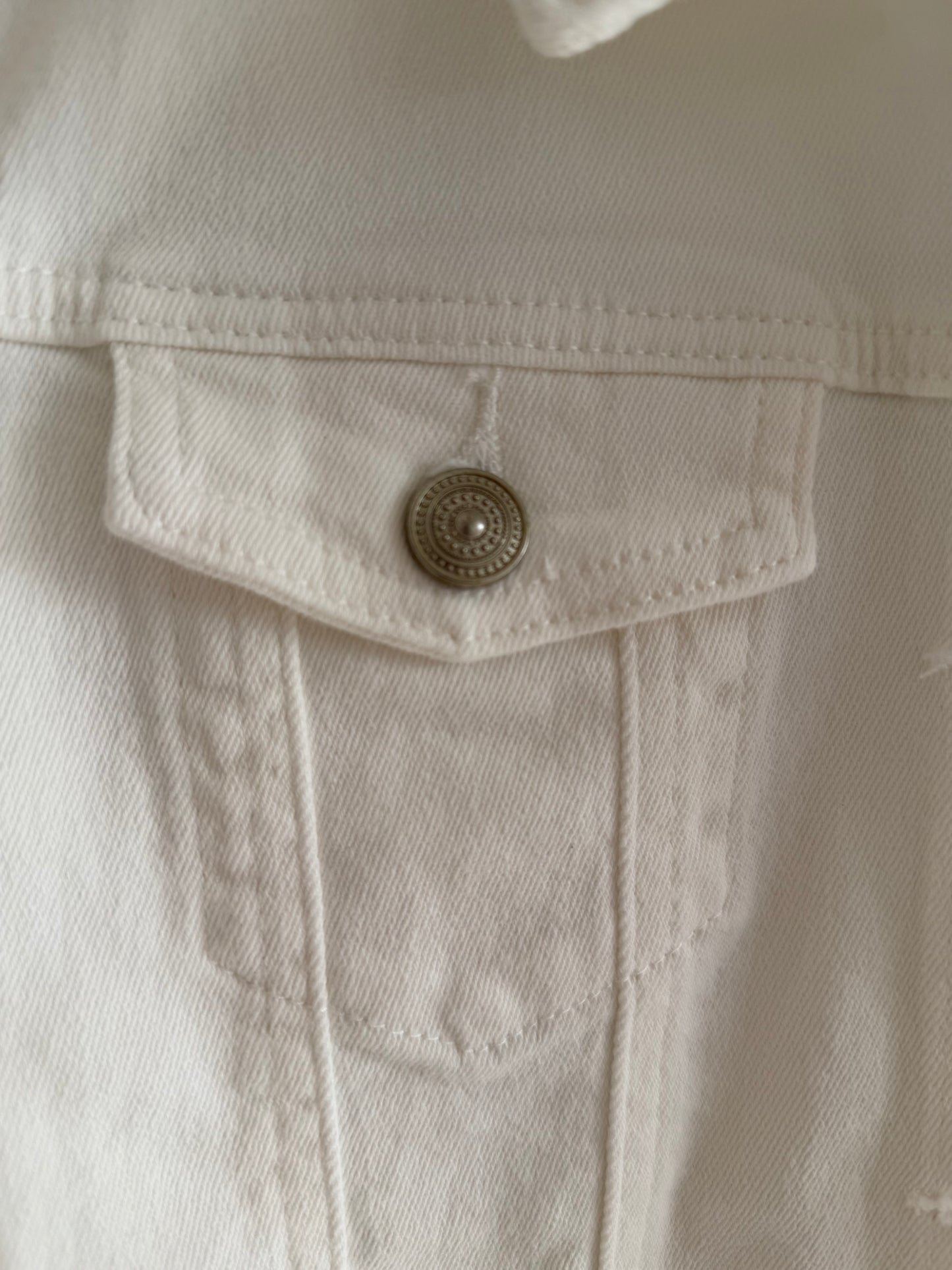 Veste en jeans blanche