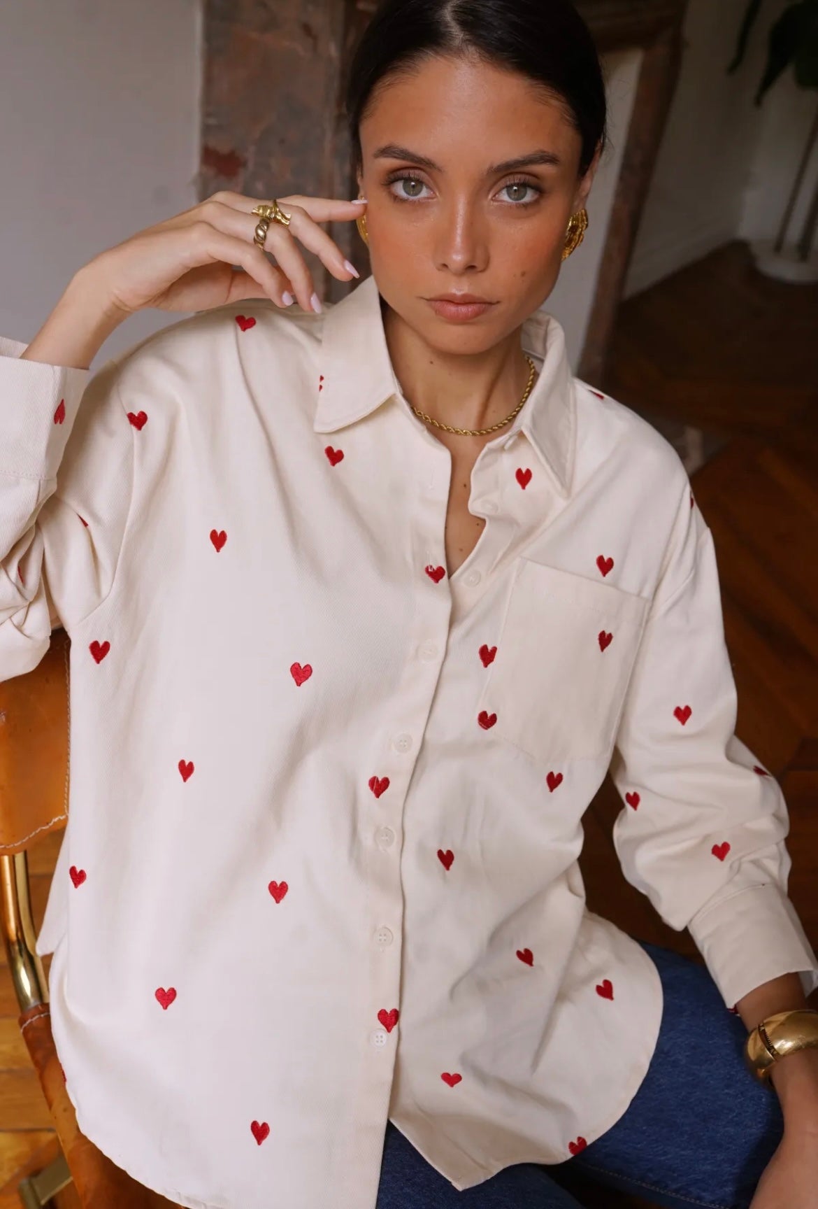 Chemise coeurs