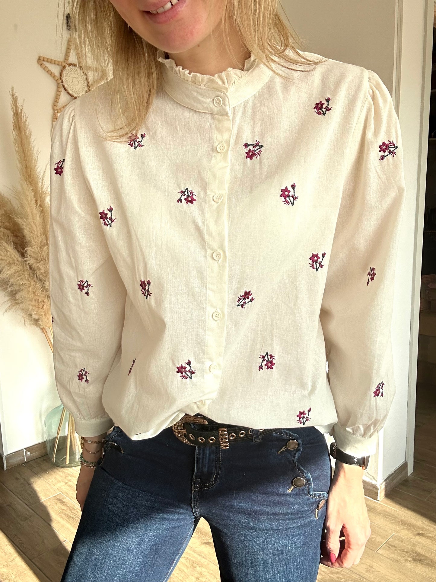 Chemise col montant
