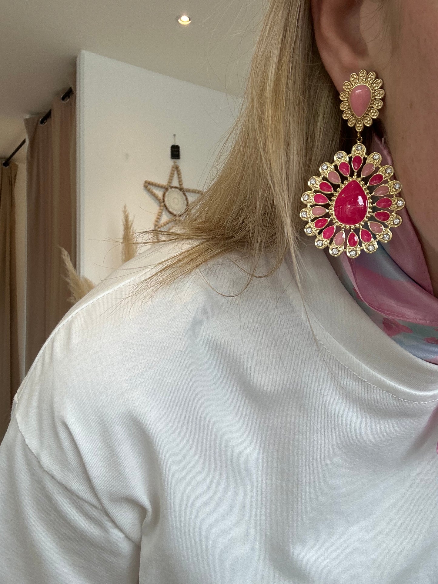 Boucles d'oreilles Rose