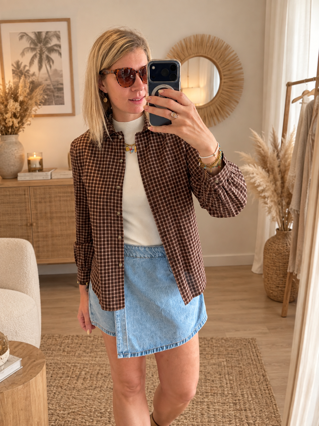 Chemise à carreaux
