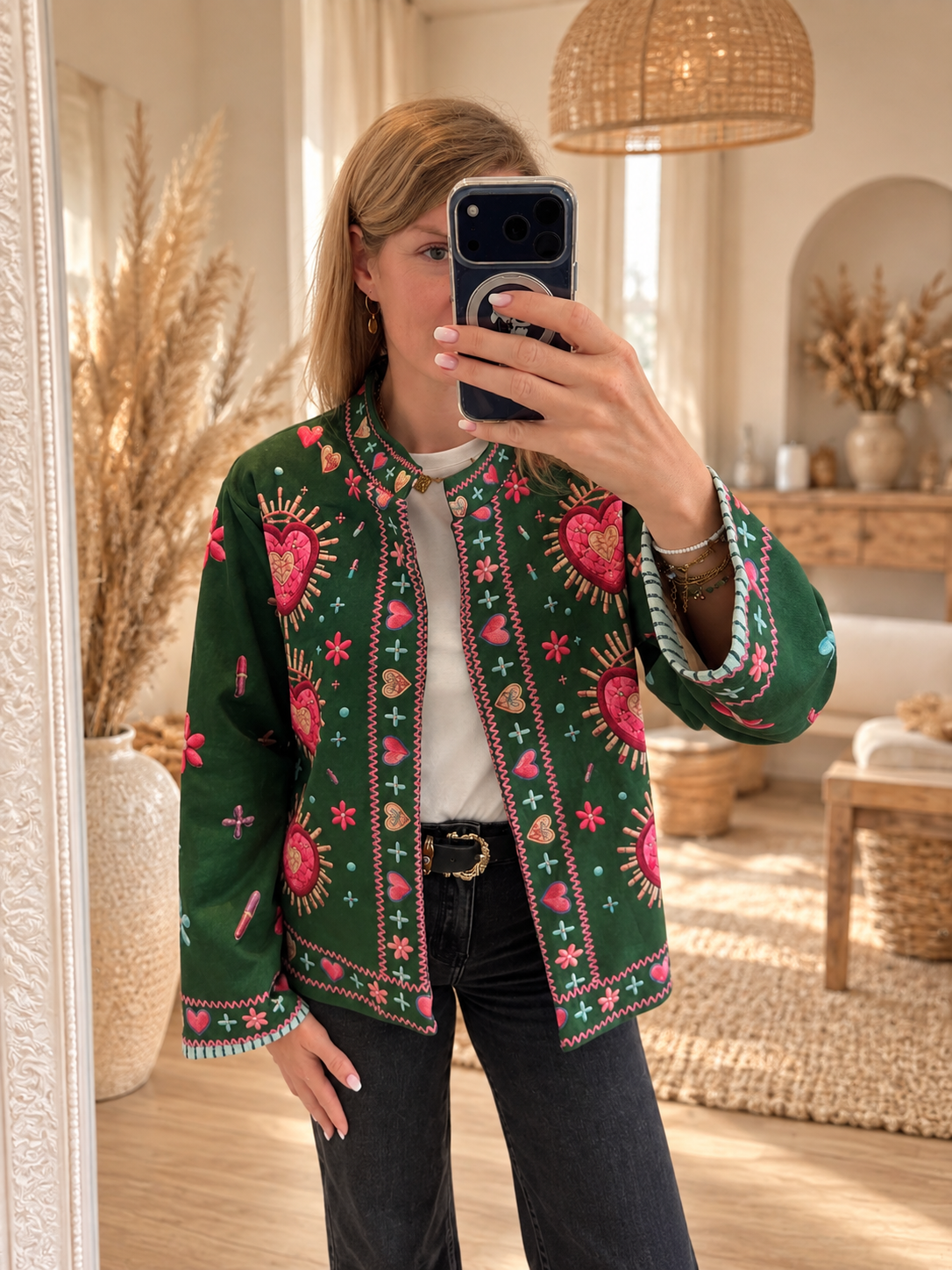 Veste boheme coeur