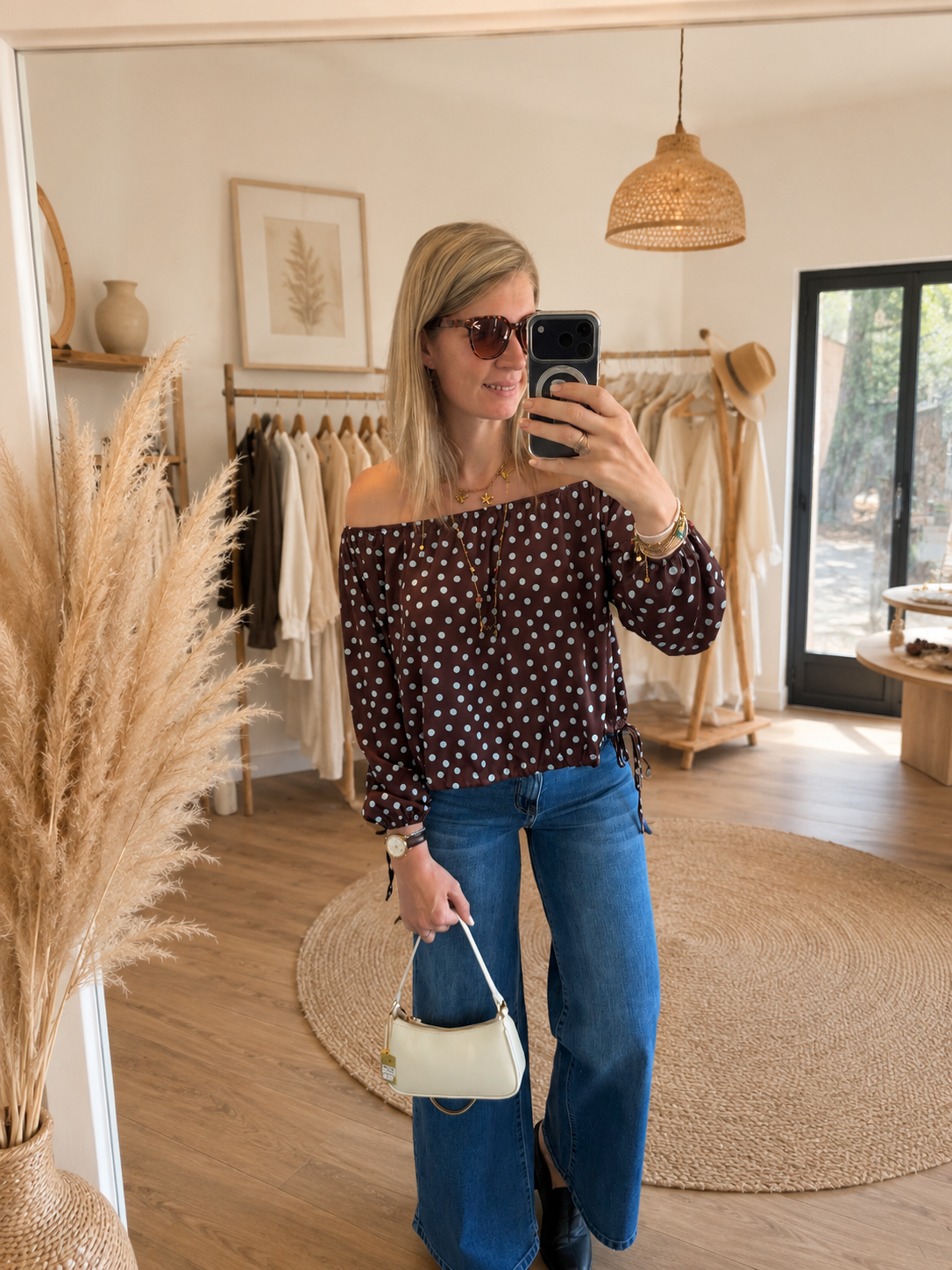 Blouse à pois