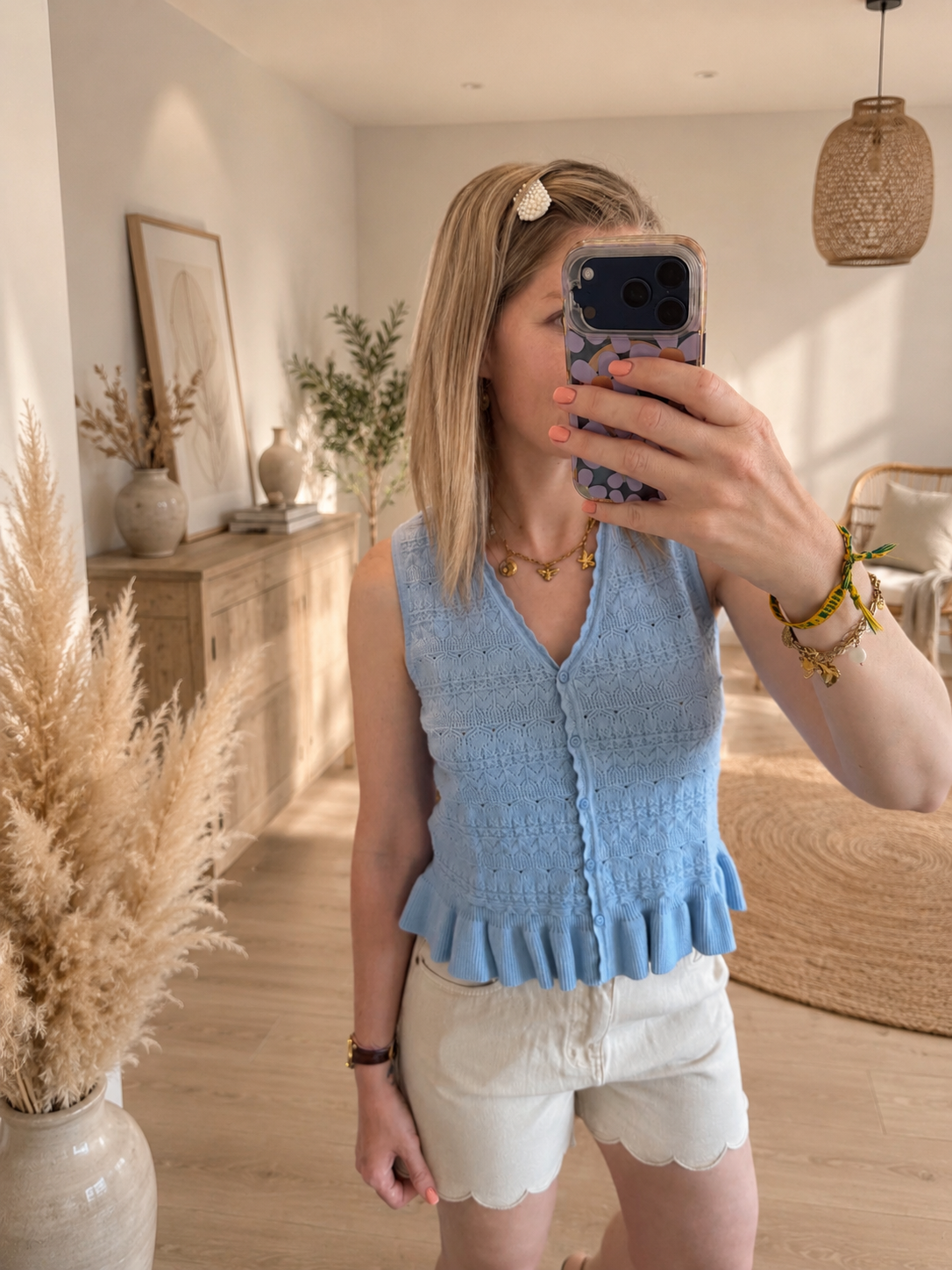 Top crochet ciel