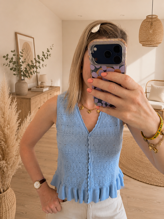 Top crochet ciel