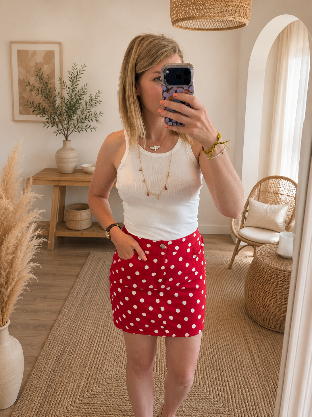 Jupe à pois