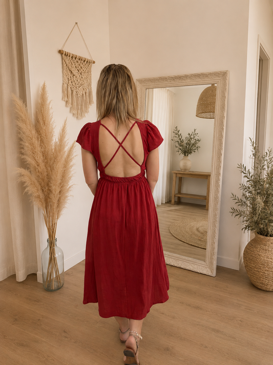 Robe en Gaz de Coton