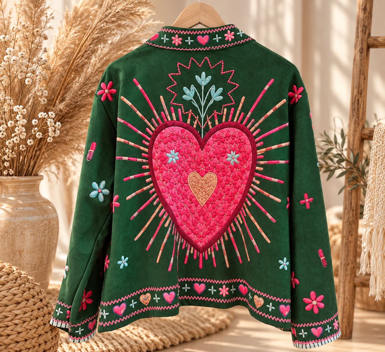 Veste boheme coeur