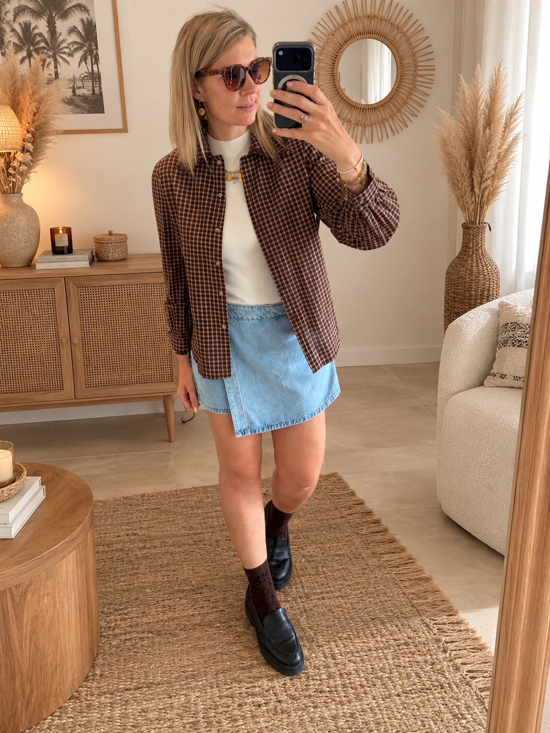 Chemise à carreaux