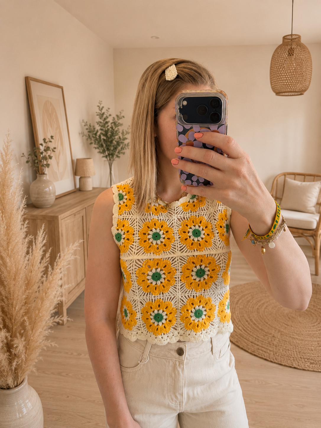 Top crochet flower
