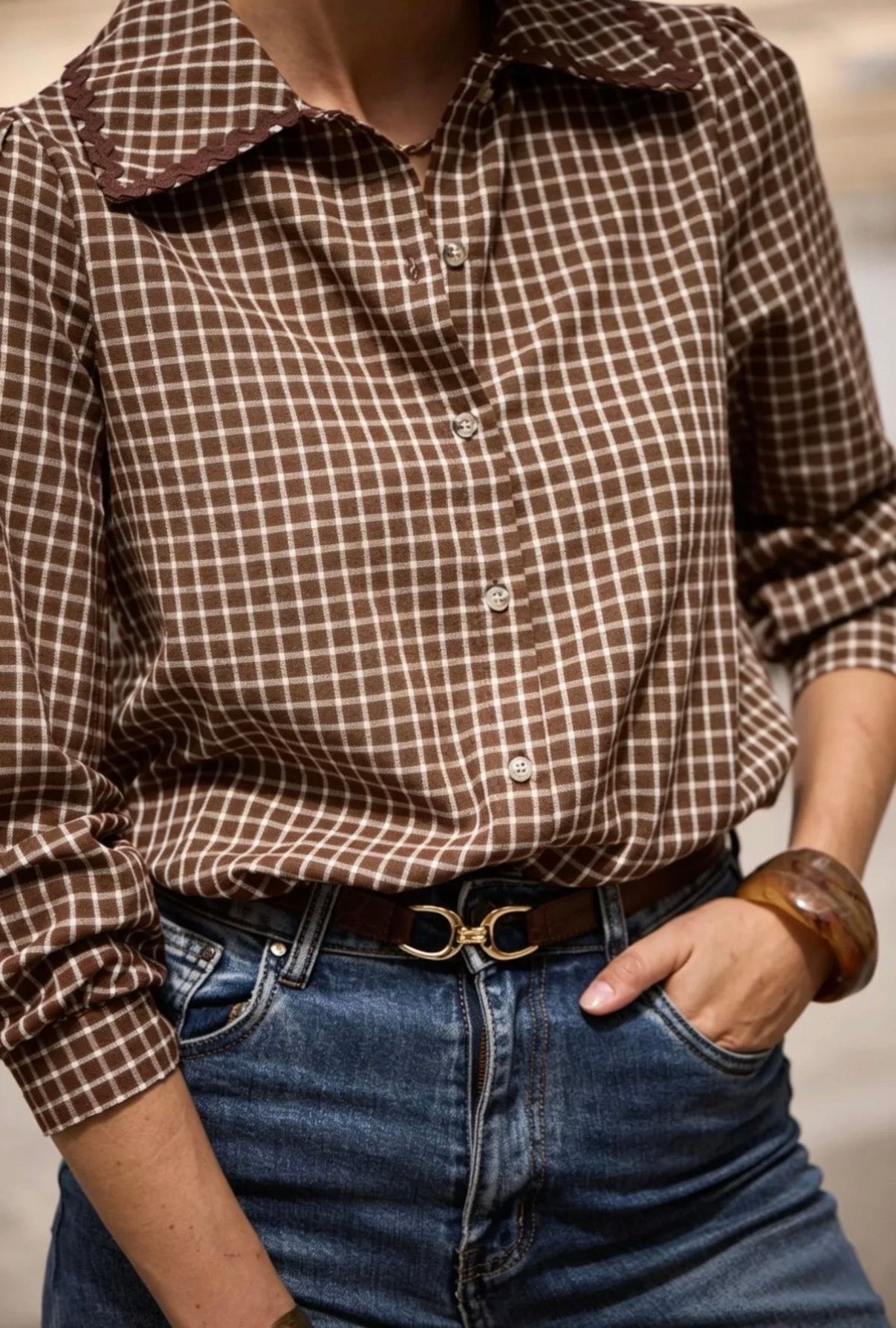Chemise à carreaux
