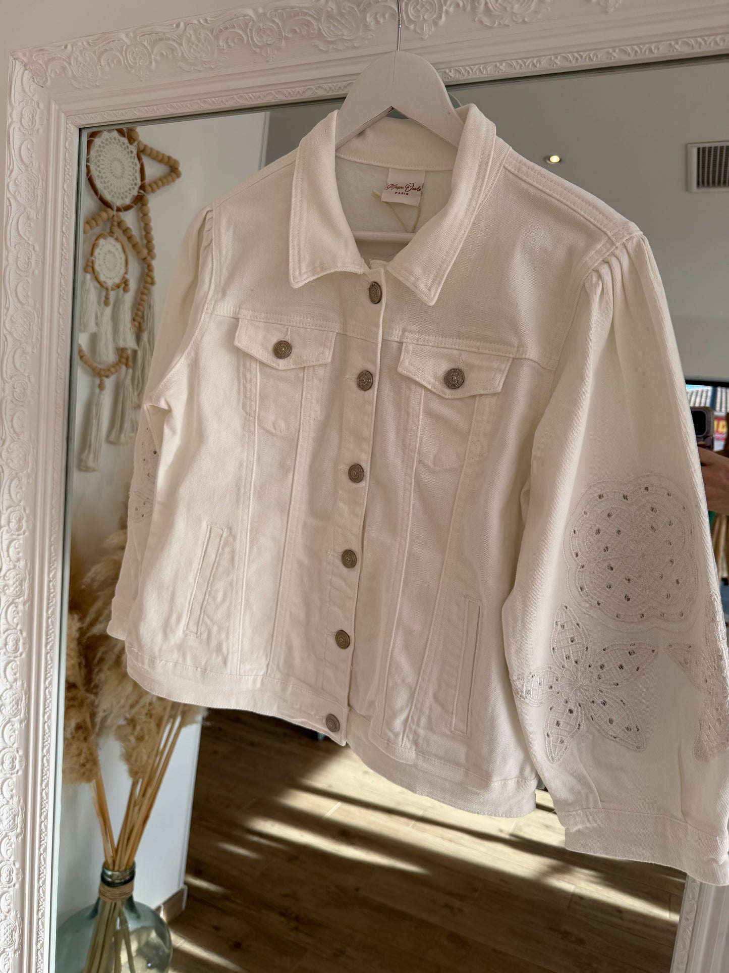 Veste en jeans blanche