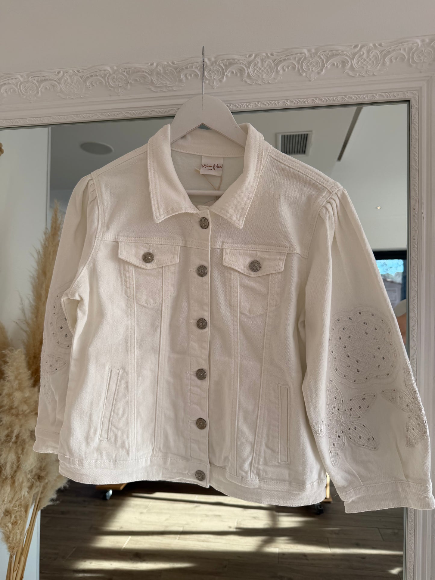 Veste en jeans blanche
